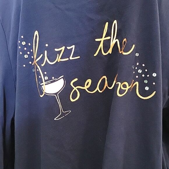 LOFT FIZZ THE SEASON Holiday Tee Size XXL NWT - Picture 2 of 9